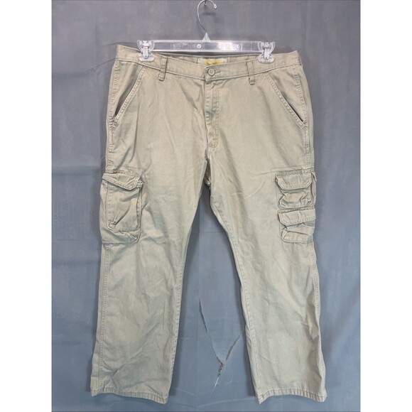 Wrangler Cargo Khaki Pants 70BRWS7 38x 30 - Picture 2 of 11